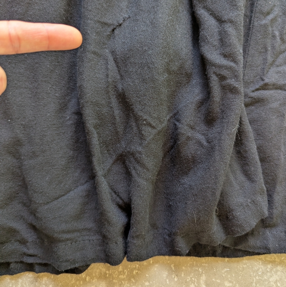 Black Crane Wool Blend Box Pleated Maxi Dress XS | Drawstring Waist Oversized - Picture 8 of 12